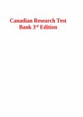 Test Bank For Canadian Research 3rd Edition