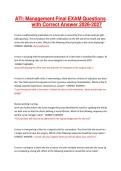 ATI Management Final EXAM Questions with Correct Answer 2026-2027&NewLine;