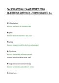 BA 300 ACTUAL EXAM SCRIPT 2026&NewLine;QUESTIONS WITH SOLUTIONS GRADED A&plus;&NewLine;