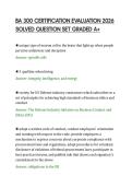 BA 300 CERTIFICATION EVALUATION 2026&NewLine;SOLVED QUESTION SET GRADED A&plus;