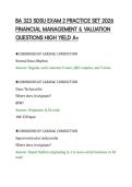 BA 323 SDSU EXAM 2 PRACTICE SET 2026&NewLine;FINANCIAL MANAGEMENT & VALUATION&NewLine;QUESTIONS HIGH YIELD A&plus;