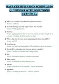 BACE CERTIFICATION SCRIPT 2026&NewLine;QUESTIONS WITH SOLUTIONS&NewLine;GRADED A&plus;&NewLine;