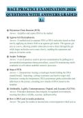 BACE PRACTICE EXAMINATION 2026&NewLine;QUESTIONS WITH ANSWERS GRADED&NewLine;A&plus;