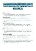 BACKFLOW CERTIFICATION SCRIPT&NewLine;2026 QUESTIONS WITH SOLUTIONS&NewLine;GRADED A&plus;
