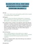 BACKFLOW FINAL TEST 2026&NewLine;QUESTIONS WITH CORRECT&NewLine;ANSWERS GRADED A&plus;&NewLine;