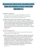BACKFLOW PRACTICE EXAMINATION&NewLine;2026 QUESTIONS WITH ANSWERS&NewLine;GRADED A&plus;&NewLine;