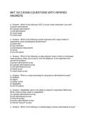 MKT 3413 EXAM 2 QUESTIONS WITH VERIFIED ANSWERS
