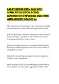 BAILEY BRIDGE EXAM 2022 WITH&NewLine;COMPLETE SOLUTION ACTUAL&NewLine;EXAMINATION PAPER 2026 QUESTIONS&NewLine;WITH ANSWERS GRADED A&plus;