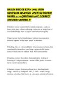 BAILEY BRIDGE EXAM 2022 WITH&NewLine;COMPLETE SOLUTION UPDATED REVIEW&NewLine;PAPER 2026 QUESTIONS AND CORRECT&NewLine;ANSWERS GRADED A&plus;