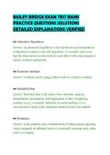 BAILEY BRIDGE EXAM TEST BANK&NewLine;PRACTICE QUESTIONS SOLUTIONS&NewLine;DETAILED EXPLANATIONS VERIFIED&NewLine;