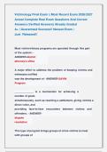 Victimology Final Exam &vert;&vert; Most Recent Exam 2026&sol;2027 &NewLine;Actual Complete Real Exam Questions And Correct &NewLine;Answers &lpar;Verified Answers&rpar; Already Graded                  &NewLine;A&plus; &vert; Guaranteed Success&excl;&excl; Newest Exam &vert;                           &NewLine;Just  Released&excl;&excl;