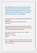 WGU D668 Elementary Literacy Curriculum Objective &NewLine;Assessment &vert;&vert; Most Recent Exam 2026&sol;2027 Actual &NewLine;Complete Real Exam Questions And Correct Answers &NewLine;&lpar;Verified Answers&rpar; Already  Graded  A&plus; &vert; Guaranteed &NewLine;Success&excl;&excl; Newest Exam  &vert; Just Released&excl;&excl;