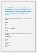 Year 3 IEC FINAL Review Exam &vert;&vert; Most Recent Exam &NewLine;2026&sol;2027 Actual Complete Real Exam Questions And &NewLine;Correct Answers &lpar;Verified Answers&rpar; Already  Graded  &NewLine;A&plus; &vert; Guaranteed Success&excl;&excl; Newest Exam  &vert; Just &NewLine;Released&excl;&excl;