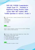 NUR 283&sol; NUR283 Comprehensive Sample Exam V5 &ndash; Transition to Registered Nursing Practice&vert; Galen &lpar;Latest 2026&sol; 2027 Update&rpar; 100&percnt; Verified Questions & Answers &vert; Grade A&NewLine;
