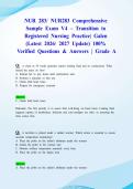 NUR 283&sol; NUR283 Comprehensive Sample Exam V4 &ndash; Transition to Registered Nursing Practice&vert; Galen &lpar;Latest 2026&sol; 2027 Update&rpar; 100&percnt; Verified Questions & Answers &vert; Grade A&NewLine;