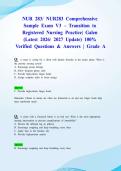 NUR 283&sol; NUR283 Comprehensive Sample Exam V3 &ndash; Transition to Registered Nursing Practice&vert; Galen &lpar;Latest 2026&sol; 2027 Update&rpar; 100&percnt; Verified Questions & Answers &vert; Grade A
