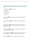 SURFNAV 097Exam questions and answers Graded&NewLine;A&plus;&NewLine;Five types of buoys -- lateral marks&NewLine;- cardinal marks&NewLine;- isolated danger marks&NewLine;- safe water marks&NewLine;- special marks&NewLine;Watch Circle -length of the mooring chain on a buoy within which the&NewLine;buoy can swing&NewLine;C