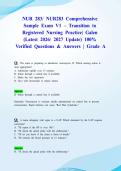 NUR 283&sol; NUR283 Comprehensive Sample Exam V1 &ndash; Transition to Registered Nursing Practice&vert; Galen &lpar;Latest 2026&sol; 2027 Update&rpar; 100&percnt; Verified Questions & Answers &vert; Grade A