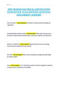 ABYC MARINE ELECTRICAL CERTIFICATION&NewLine;EXAM REVIEW 2026&vert;CERTIFIED QUESTIONS&NewLine;AND CORRECT ANSWERS