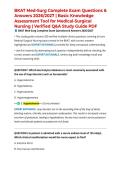 BKAT Med-Surg Complete Exam Questions & Answers 2026&sol;2027 &vert; Basic Knowledge Assessment Tool for Medical-Surgical Nursing &vert; Verified Q&A Study Guide PDF