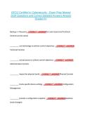 &lpar;ISC&rpar;2 Certified in Cybersecurity - Exam Prep Newest &NewLine;2026 Questions and Correct Detailed Answers Already &NewLine;Graded A&plus; 
