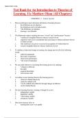 Test Bank for An Introduction to Theories of Learning 10th Edition by Julio J&period; Ramirez&vert;&vert;ISBN&colon;9780367857912