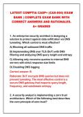 2026-2027 LATEST COMPTIA CASP&plus; &lpar;CAS-004&rpar; EXAM&NewLine;BANK &vert; COMPLETE EXAM BANK WITH&NewLine;CORRECT ANSWERS AND RATIONALES&period;&NewLine;A&plus; GRADED