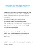Pathophysiology HESI Exam Newest 2026 Questions &NewLine;and Correct Detailed Answers Already Graded A&plus; 