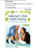 Maternal & Child Health Nursing 9th Edition Test Bank &lpar;Silbert-Flagg&rpar;
