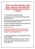 2026-2027 LATEST SIX SIGMA GREEN BELT EXAM&NewLine;BANK &vert; COMPLETE EXAM BANK WITH&NewLine;CORRECT ANSWERS AND RATIONALES&period;&NewLine;A&plus; GRADED&NewLine;