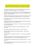 NYC Food Protection Course with all Correct & 100&percnt; Verified Answers &vert;Latest Version &vert;Already Graded A&plus;