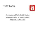 Test Bank Community and Public Health Nursing Evidence for Practice 4th Edition DeMarco ISBN 9781975186552 Complete Chapters 1&ndash;25 Questions and Verified Answers A&plus;