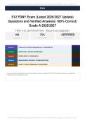 S12 FDNY Exam Latest Update Actual Exam 2026&sol;2027 &ndash; 100&percnt; Verified &vert; Detailed Rationales &ndash; Pass Guaranteed &ndash; A&plus; Graded