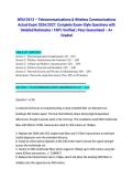 WGU D413 &ndash; Telecommunications & Wireless Communications Actual Exam 2026&sol;2027&colon; Complete Exam-Style Questions with Detailed Rationales &vert; 100&percnt; Verified &vert; Pass Guaranteed &ndash; A&plus; Graded