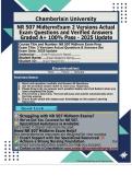 NR 507 MidtermExam 2 &NewLine;Versions Actual Exam &NewLine;Questions and Verified &NewLine;Answers Graded A&plus; &NewLine;100- Pass 2025 U 