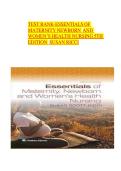 Test Bank for Essentials of Maternity&comma; Newborn&comma; and Women&rsquo;s Health 5th Edition By Susan Ricci&period; ISBN 9781975112646&comma; 1975112644 Chapter 1-24 Complete Guide A&plus;&NewLine;