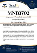 MNB3702 May June Portfolio ANSWERS&rpar; Semester 1 2026 - Due  June 2026