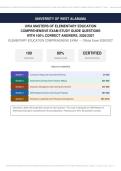 UWA Masters of Elementary Education Comprehensive Exam Study Guide Actual Exam 2026&sol;2027 &ndash; 100&percnt; Verified &vert; Detailed Rationales &ndash; Pass Guaranteed &ndash; A&plus; Graded 
