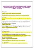 NSG Chapter 5 &ndash; Nursing Process&comma; Critical Thinking Insights&comma; Growth and Development Study Guide with Correct Solutions