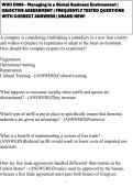 WGU D080 - Managing in a Global Business Environment &vert; OBJECTIVE ASSESSMENT &vert; FREQUENTLY TESTED QUESTIONS WITH CORRECT ANSWERS &vert; BRAND NEW&excl;&NewLine;&NewLine;