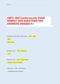 ANPH 1002 Cardiovascular EXAM &NewLine;NEWEST 2026 QUESTIONS AND &NewLine;ANSWERS GRADED A&plus; 