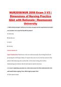 NUR2058&sol;NUR 2058 Exam 3 V3 &vert; &NewLine;Dimensions of Nursing Practice &NewLine;Q&A with Rationale &vert; Rasmussen &NewLine;University 