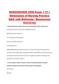 NUR2058&sol;NUR 2058 Exam 1 V1 &vert; &NewLine;Dimensions of Nursing Practice &NewLine;Q&A with Rationale &vert; Rasmussen &NewLine;University