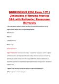 NUR2058 Exam 3 V1&ndash;V3 &vert; NUR 2058 Exam 3 V1&ndash;V3 &vert; Dimensions of Nursing Practice &vert; Rasmussen University &vert; Complete Exam Bundle with Detailed Verified Answers