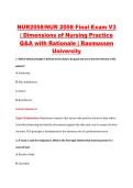NUR2058&sol;NUR 2058 Final Exam V3 &NewLine;&vert; Dimensions of Nursing Practice &NewLine;Q&A with Rationale &vert; Rasmussen &NewLine;University 