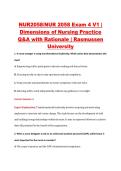 NUR2058&sol;NUR 2058 Exam 4 V1 &vert; &NewLine;Dimensions of Nursing Practice &NewLine;Q&A with Rationale &vert; Rasmussen &NewLine;University