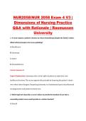 NUR2058 Exam 4 V1&ndash;V3 &vert; NUR 2058 Exam 4 V1&ndash;V3 &vert; Dimensions of Nursing Practice &vert; Rasmussen University &vert; Complete Exam Bundle with Detailed Verified Answers