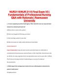 NUR2115&sol;NUR 2115 Final Exam V3 &vert; &NewLine;Fundamentals of Professional Nursing &NewLine;Q&A with Rationale &vert; Rasmussen &NewLine;University