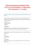 Minnesota Journeyman Sprinkler Fitter ACTUAL EXAM 2026&sol;2027 &vert; Verified Q&A &vert; Pass Guaranteed - A&plus; Graded