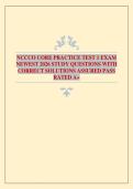 NCCCO CORE PRACTICE TEST 1 EXAM NEWEST 2026 STUDY QUESTIONS WITH CORRECT SOLUTIONS ASSURED PASS RATED A&plus;